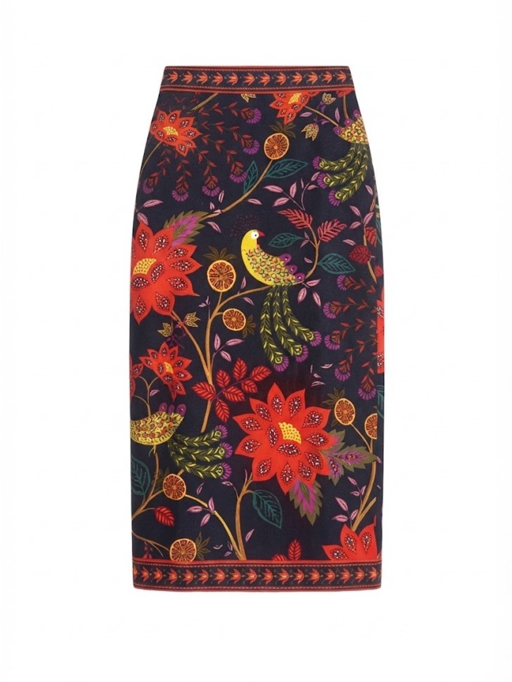 FARM Rio x Anthropologie Punto Roma Midi Pencil Skirt Size XS NWT